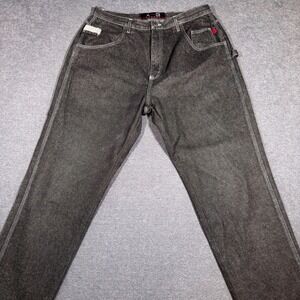 Jordan Brand Two 3 Carpenter Jeans Mens 36x32 Black Denim Baggy Y2K Vintage
